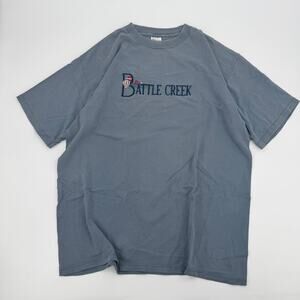 Vintage 90s Battle Creek Michigan Balloon T Shirt XL Desert Heat USA Embroidered